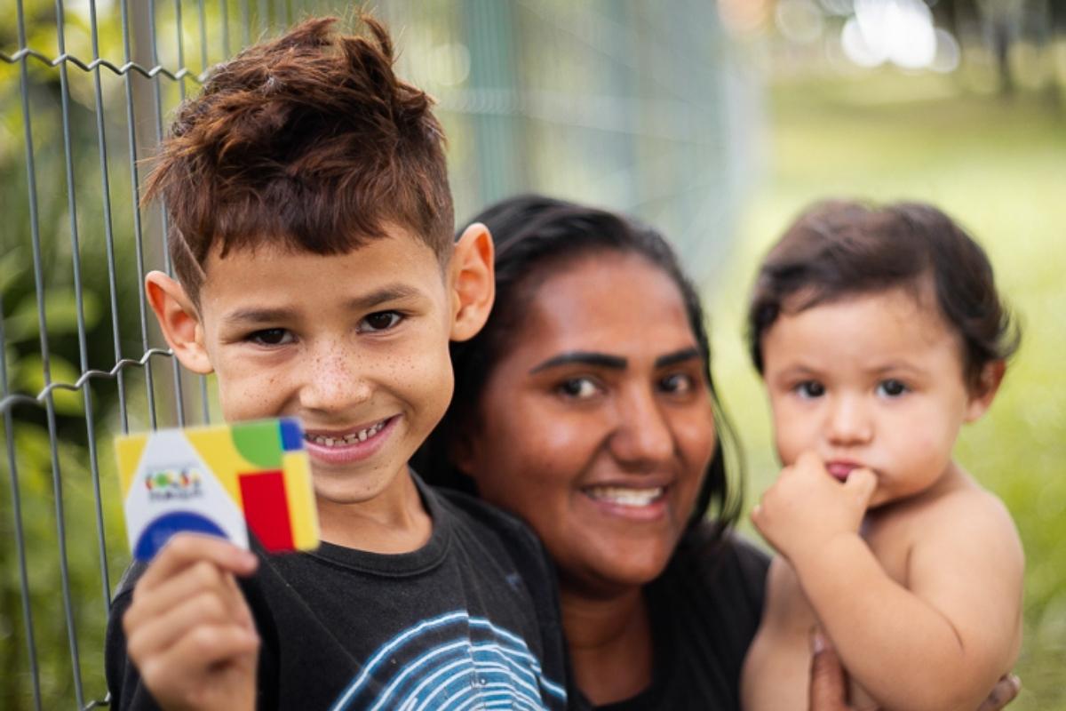Uma família que participa do Bolsa Família