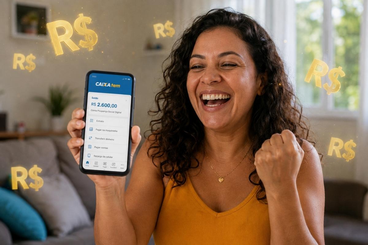 Uma mulher feliz vendi que seu benefício foi aprovado