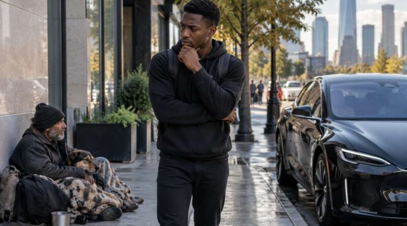 Um jovem negro praticando o hábito de desenvolver pensamento crítico